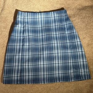 Brandy Melville Blue Plaid Skirt **TAGS-One Size